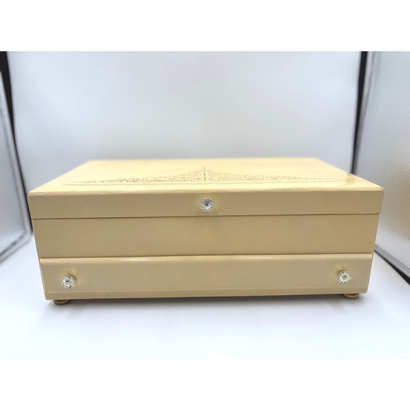 Lady Buxton Jewelry Box Organizer Faux Leather Gold Accent Vintage Dresser Decor - Picture 2 of 9